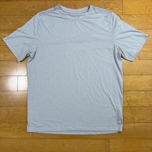 Vuori Mens MEDIUM Light Gray Performance Crew Neck‎ Short Sleeve T Shirt